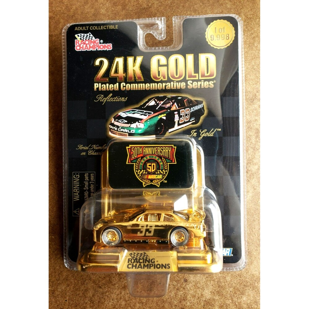 1998 Racing Champions NASCAR CHEVROLET MONTE CARLO Kenny Schrader 33 24K GOLD